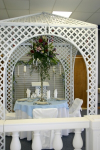 Four sided lattice gazebo