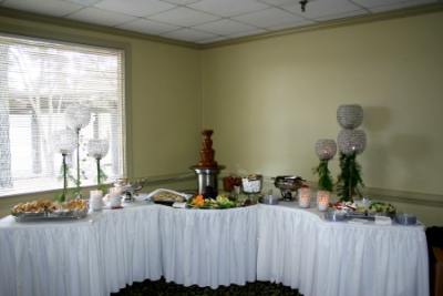 Chocolate fountain & Crystal globes