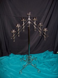 7 Light Silver Adjustable Candelabra