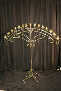 15 Light Brass Arch Candelabra
